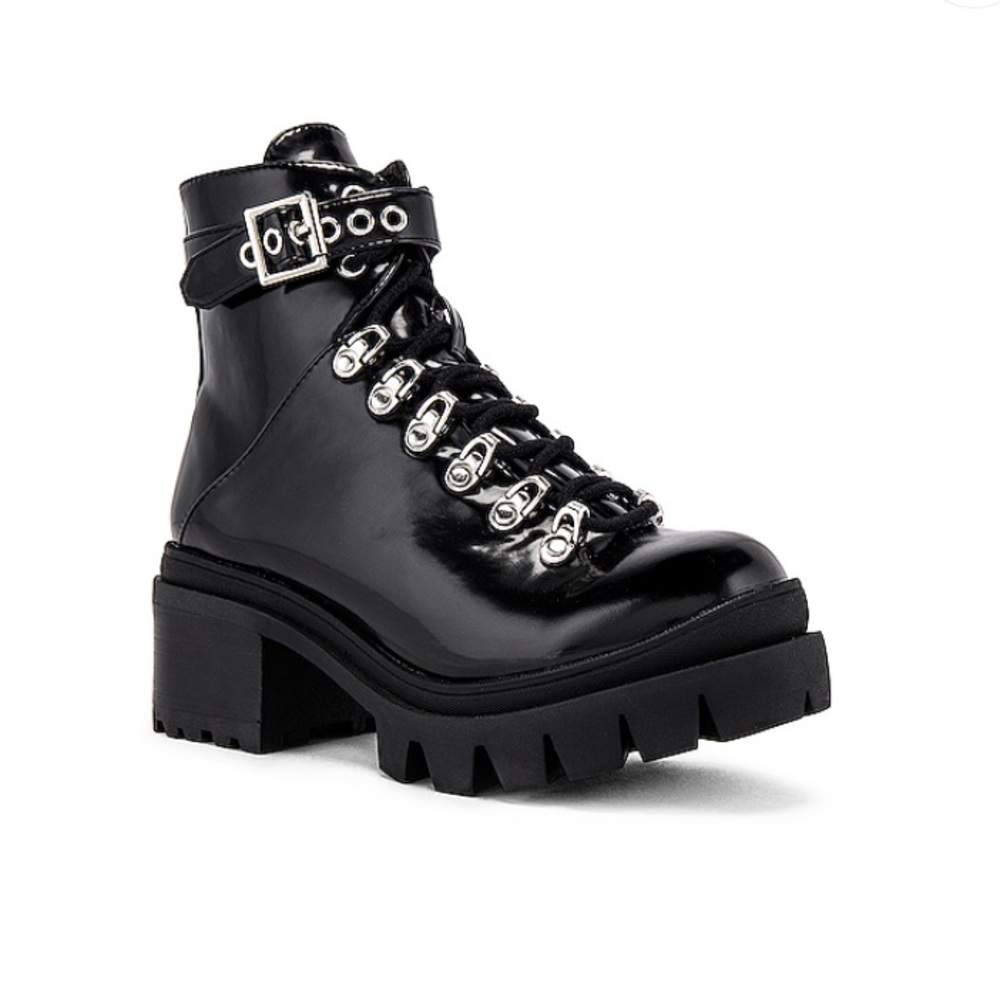 Jeffrey Campbell- Chech Lug Sole Ankle Tie Boot